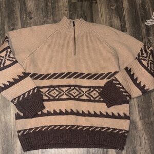 Gran Sasso Made in Italy - half zip wool men’s sweater 
Large